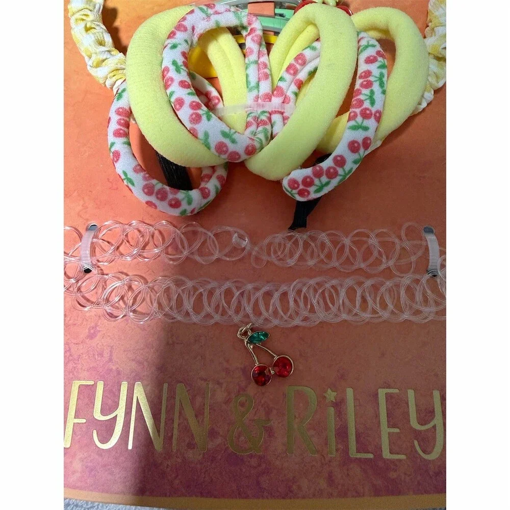 Fynn & Riley Kawaii Banana Plush Spa Headband Hair Accessories Set 13pc